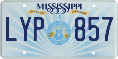 MS license plate LYP857
