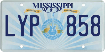 MS license plate LYP858
