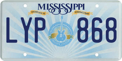 MS license plate LYP868
