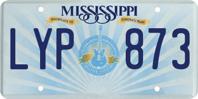 MS license plate LYP873