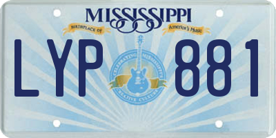 MS license plate LYP881