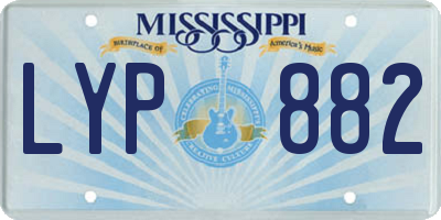 MS license plate LYP882