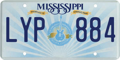MS license plate LYP884