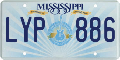 MS license plate LYP886