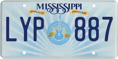 MS license plate LYP887