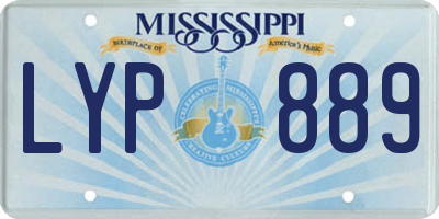 MS license plate LYP889