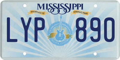 MS license plate LYP890