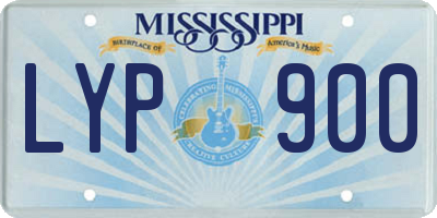 MS license plate LYP900