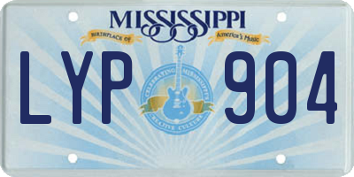 MS license plate LYP904