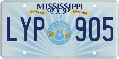 MS license plate LYP905