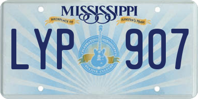 MS license plate LYP907