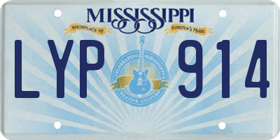 MS license plate LYP914