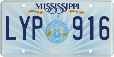 MS license plate LYP916