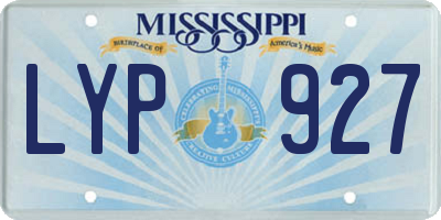 MS license plate LYP927