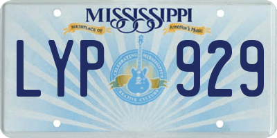 MS license plate LYP929