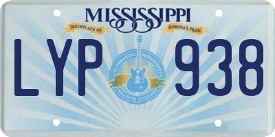 MS license plate LYP938
