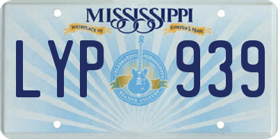 MS license plate LYP939