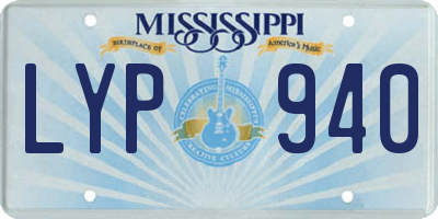 MS license plate LYP940