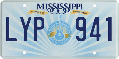 MS license plate LYP941