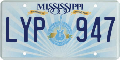MS license plate LYP947