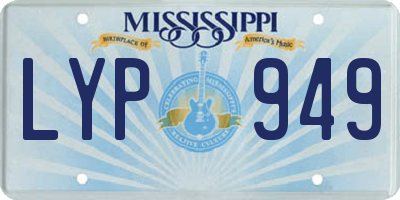 MS license plate LYP949