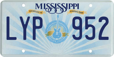 MS license plate LYP952