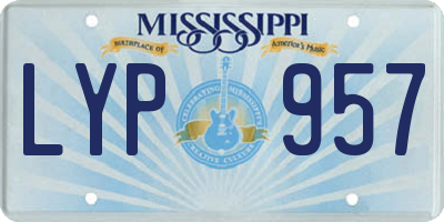 MS license plate LYP957
