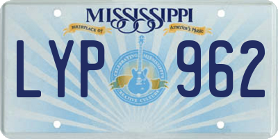 MS license plate LYP962