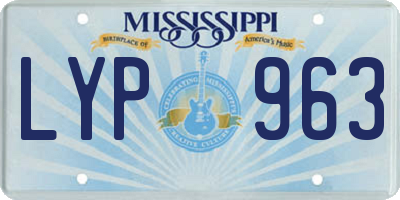 MS license plate LYP963