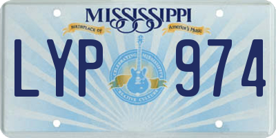 MS license plate LYP974