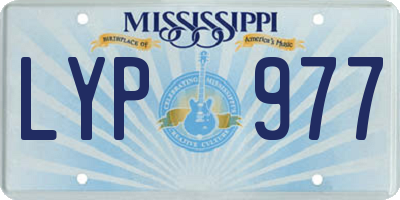 MS license plate LYP977