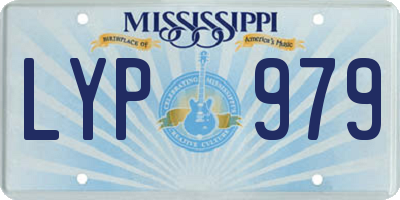 MS license plate LYP979