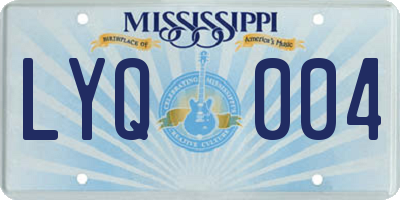 MS license plate LYQ004