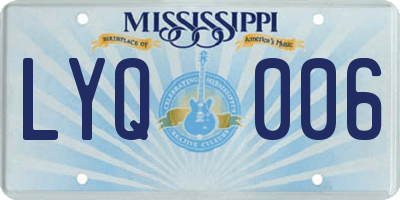 MS license plate LYQ006