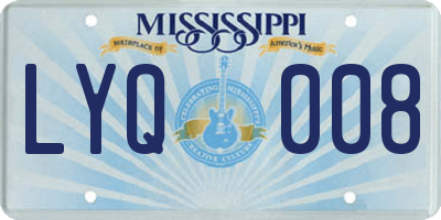 MS license plate LYQ008