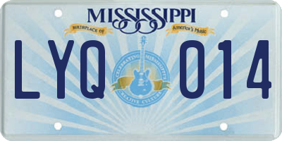 MS license plate LYQ014