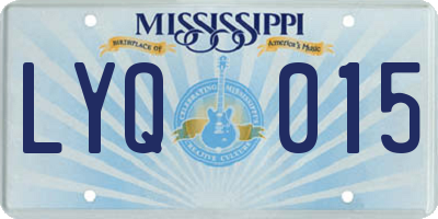 MS license plate LYQ015