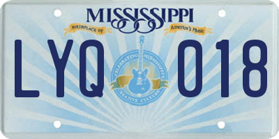 MS license plate LYQ018