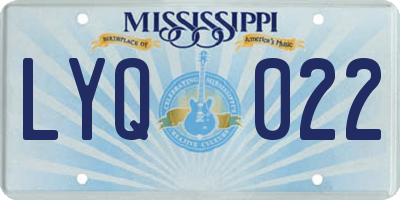 MS license plate LYQ022