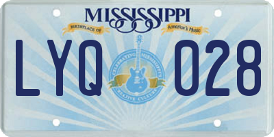 MS license plate LYQ028