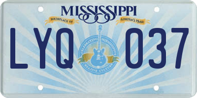 MS license plate LYQ037