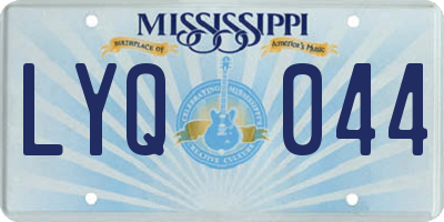 MS license plate LYQ044