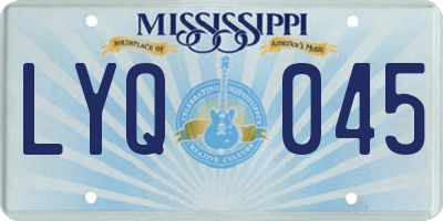 MS license plate LYQ045