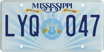 MS license plate LYQ047