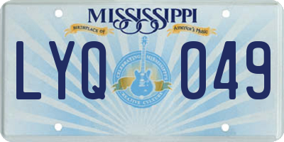 MS license plate LYQ049