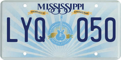 MS license plate LYQ050