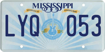MS license plate LYQ053