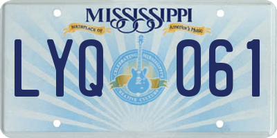 MS license plate LYQ061