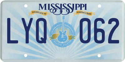 MS license plate LYQ062