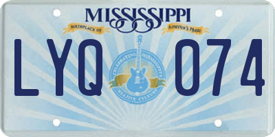 MS license plate LYQ074